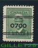 CANADA STAMP - KING GEORGE VI WAR ISSUE - SCOTT No  249,  0,01ç, 1942 - GREEN - USED - - Oblitérés