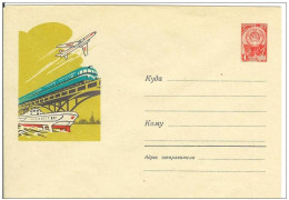 Russia USSR 1962 Aviation Plane Airplane Airship Transport Train Ship Bridge Railway - 1960-69