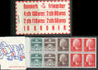 Denmark 1979 - 10 Kr. Booklet With Block Of 10 Stamps - Carnets