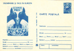 BOMB, DISARMAMENT AND PIECE IN EUROPE, 1982, CARD STATIONERY, ENTIER POSTAL, UNUSED, ROMANIA - Atomenergie