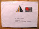 Cover Sent From Netherlands To Lithuania On 1990, Christmas Noel, Map Of World, Red Cross, Triangle Stamp, Candle, - Brieven En Documenten
