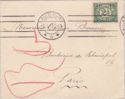 NEDERLAND - 1917 - ENVELOPPE Avec TIMBRE PERFORE / PERFIN I.L.F De ROTTERDAM Pour PARIS - Covers & Documents