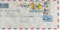 Lettre   Pour La France De 1974 ??, Timbres Yvert N° 398 , 399 , 417 , 415 ,enveloppe Pliée - Brieven En Documenten