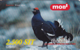 Prépayée Slovenie Mobitel Oiseau_ Bird Tetrao 1.000 SIT - Slowenien