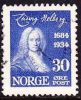 Norway 1934 Ludvig Holberg 30 Ore Blue Y & T 163 - Gebruikt