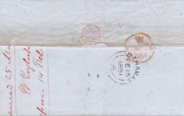 BAHAMAS - 1851 - RARE LETTRE De NASSAU Pour LONDON - 1859-1963 Colonie Britannique