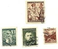 1939 - Slovacchia 43/44 + 47 + 51 Ordinaria C1406 - Used Stamps