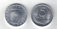 RedF - REPUBBLICA 1971 , 5 Lira Delfino Da Rotolino - 5 Lire