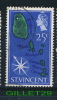 ST.VINCENT STAMP - MAP 1965 - SCOTT No 236 - 25c - USED - - St.Vincent (1979-...)