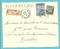 768+771 Op Brief Aangetekend Met Stempel ANTWERPEN 15  (VK) - 1948 Export