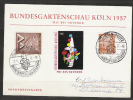 S461.-.BERLIN .-. 1957 .-. MI#:160 . NICE CARD . " BUNDESGARTENSCHAU KOLN 1957 " WIT HLABEL - Brieven En Documenten