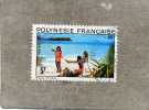 POLYNESIE Française :  Paysage : Personnages Sur La Plage, Gaulage De Noix De Coco - Tourisme -Vacances - Used Stamps