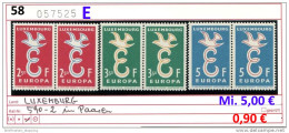 Luxemburg 1958 - Luxembourg 1958 - EUROPA 1958 - Michel 590-592 In Paaren / Pairs - ** Mnh Neuf Postfris - CEPT 1958 - Neufs