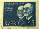 Sweden 1967 60th Anniversary Nobel Prize Laveran And Kipling 45ore - Used - Gebraucht