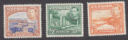 Cyprus 1938  3 Values  1/4pi, 1/2pi, 1pi   SG151, SG152, SG154    MH - Zypern (...-1960)