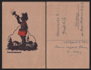 SILHOUETTE ARTISTIC OLD POSTCARD VERY RARE !  - D20002 - Scherenschnitt - Silhouette