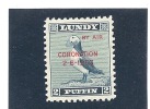 Lundy Island 1953 Coronation 2 P Red On Blue Overprint MNH Aitchison Catalogue # 88 Air Mail - Local Issues