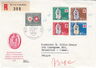 Suisse - Devant De Lettre FDC  Recommandée De 1957 - Pro Patria - Croix Rouge - Valeur Lettre Complète : 60 Euros - Lettres & Documents