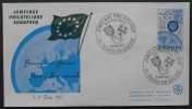 BOURG EN BRESSE - AIN - EUROPA  / 1967 OBLITERATION JUMELAGE EUROPEEN SUR ENVELOPPE ILLUSTREE (ref EUR51) - Cartas & Documentos