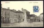 CPA ANCIENNE- FRANCE- LASSAY (53)- LA RUE PRINCIPALE ET LE MONUMENT AUX MORTS EN TRES GROS PLAN - Lassay Les Chateaux