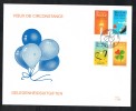 BELGIE  2 GROTE  FDC'S  GELEGENHEIDSUITGIFTE  MET  WENSZEGELS   1998 - 1991-2000