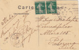 FRANCIA  /  ITALIA  - 1912?   Card  / Cartolina - C. 5 X 2 - Tarifs Postaux