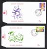 BELGIE 2  FDC'S  RODE KRUIS TANDVERZORGING En EERSTE HULP  1999 - 1991-2000