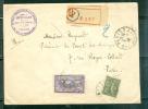 Lettre  Recommandée De Paris 2 R De Courty En  1912 Affranchie à 85 Centimes Par Type Merson   - Lh3313 - 1900-27 Merson