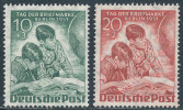 GERMANY BERLIN 1951 STAMP DAY BERLIN OCT 7 SC# 9NB 6-7 VF FRESH MNH - Ungebraucht