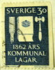 Sweden 1962 Code Voting Instruments And Mallet 30ore - Used - Oblitérés