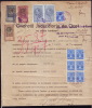 FISCAUX REVENUE  16 STAMPS ORADEA,1937 RARE ON  DOCUMENT   - ROMANIA. - Fiscales