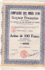 6309# ACTION DE 100 FR COMPAGNIE DES MINES D´ OR DE LA GUYANE FRANCAISE 1926 - Mines