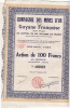 6310# ACTION DE 100 FR COMPAGNIE DES MINES D´ OR DE LA GUYANE FRANCAISE 1926 - Mines