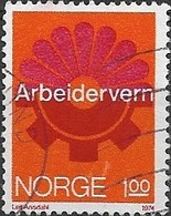 NORWAY 1974 Industrial Accident Prevention- 1k  Trees And Saw Blade FU - Gebraucht