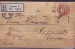 GREAT BRITAIN  -  REGIST.  STAMP. STATIONERY INLAND To YUGOSLAVIA  - 1907 - Covers & Documents