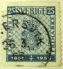 Sweden 1955 Swedish Stamp Centenary 25ore - Used - Gebraucht