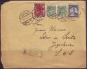 POLEN - POLSKA - RECOM. - TORUN - Back 2 Labels NA BUDOWE ... 5 Gros - KOLOMYJA To SHS YUGOSLAVIA  - 1934 - Lettres & Documents
