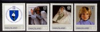 SWAZILAND - 1982 PRINCESS DIANA 21st BIRTHDAY SET (4V) FINE MNH ** SG 404-407 - Swaziland (1968-...)