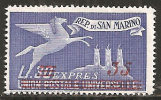 S. Marino 1947 - E. 18 - Sovrastampato £ 35 Su £ 30 Azzurro - MNH** - Sellos De Urgencia