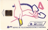 AND-006 TARJETA DE ANDORRA LOGO VENTA SERIE 39964 - Andorra