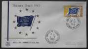 CONSEIL DE L EUROPE - EUROPA / 1963 OBLITERATION SUR ENVELOPPE ILLUSTREE (ref EUR71) - Storia Postale