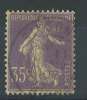 VEND TIMBRE N° 136a ( TYPE I ) AVEC ANNEAU DE LUNE AU DESSUS DU "5" !!!! - Used Stamps