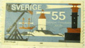 Sweden 1969 300 Anniversary Lighthouse 55ore - Used - Usados