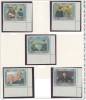 SHARJAH  CHURCHILL, De Gaulle, Bruder Rosenbaum WIDE MARGINAL CORNERS PERF Set Of 5 SILVER FRAMING MNH - Sir Winston Churchill