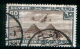 EGYPT / 1933 / AIRMAIL / AIRPLANE / HANDLEY PAGE H.P.42 OVER PYRAMIDS / POST MARK / FAIUM / VF USED . - Used Stamps