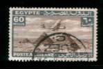 EGYPT / 1933 / AIRMAIL / AIRPLANE / HANDLEY PAGE H.P.42 OVER PYRAMIDS  / POST MARK / SUEZ / VF USED . - Oblitérés