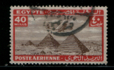 EGYPT / 1933 / AIRMAIL / AIRPLANE / HANDLEY PAGE H.P.42 OVER PYRAMIDS / POST MARK / GHURIA / VF USED . - Gebruikt