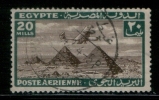 EGYPT / 1933 / AIRMAIL / AIRPLANE / HANDLEY PAGE H.P.42 OVER PYRAMIDS / POST MARK / GAET AL ENAB / VF USED . - Gebruikt