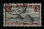 EGYPT / 1933 / AIRMAIL / AIRPLANE / HANDLEY PAGE H.P.42 OVER PYRAMIDS / POST MARK / KAFR EL SHEIKH / VF USED . - Used Stamps