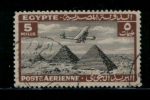 EGYPT / 1933 / AIRMAIL / AIRPLANE / HANDLEY PAGE H.P.42 OVER PYRAMIDS / POST MARK / EXPRESS ???? / VF USED . - Used Stamps